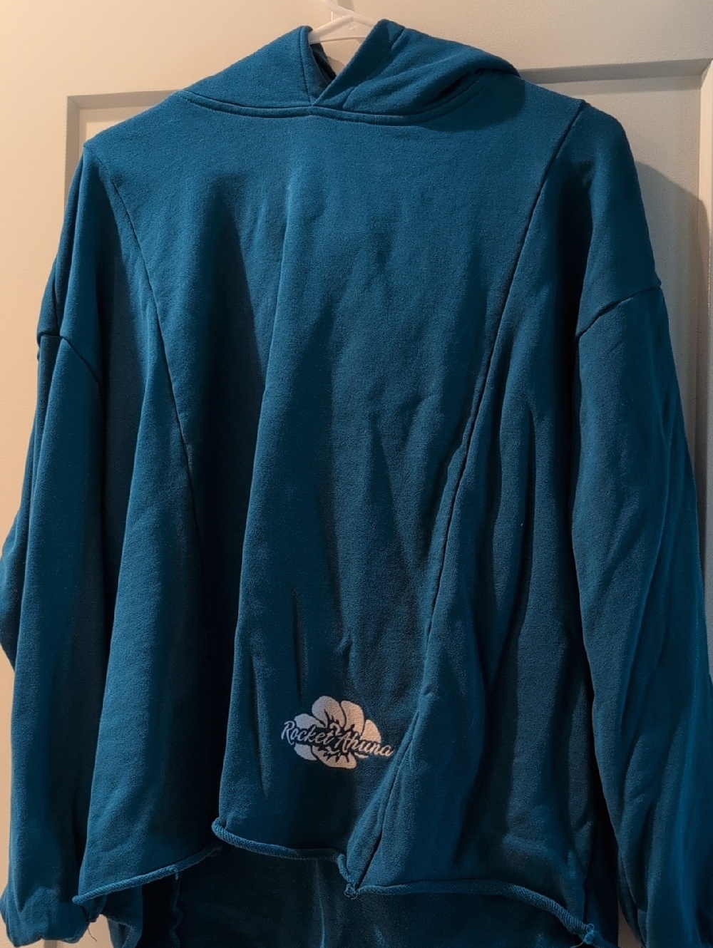 Rocket Ahuna Teal Hooded Pullover Limahuli Collection Hawaii Wear